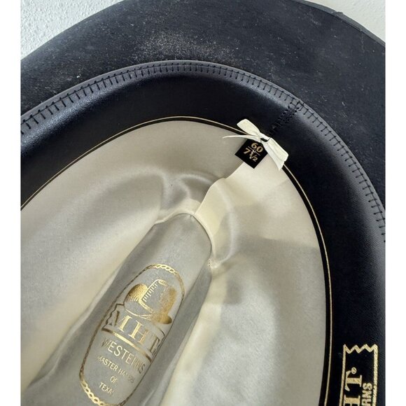 MHT Master Hatters of Texas Western Cowboy Hat Men’s Beaver Blend 7 1/2 60 Black - Picture 8 of 10